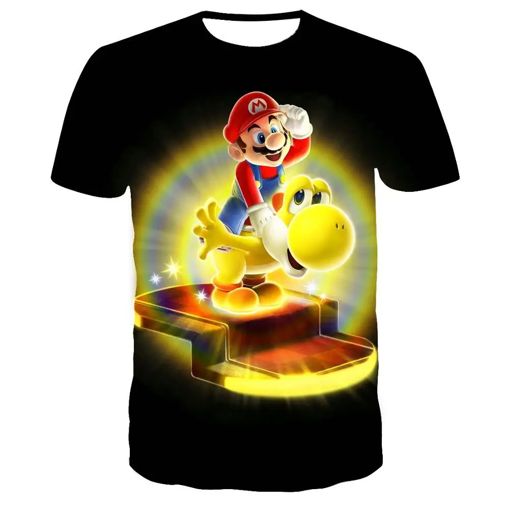 Новинка лета, футболка в стиле Харадзюку с классическими играми Супер Марио, футболки с 3d принтом, футболка в стиле хип-хоп - Цвет: tx-8498