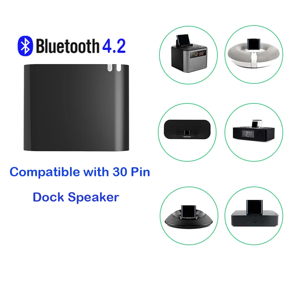 30 Pin беспроводной A2DP Bluetooth 4,2 Aptx низкая задержка стерео аудио музыкальный приемник адаптер для Bose SoundDock II 2 IX 10 динамик