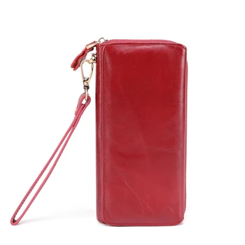 

Genuine Leather Women Wallets Zipper Coin Purse Woman Moneybags Wallet Money Cards ID Holder Bags Purses Pocket