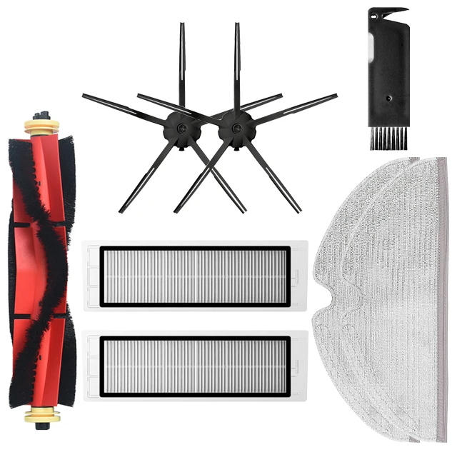 Water Tank Dust Box For XiaoMi Roborock S5 Max S6 MaxV Robot Vacuum Cleaner Mop Cloth HEPA Filter Side / Main Brush Spare Parts 8pcs