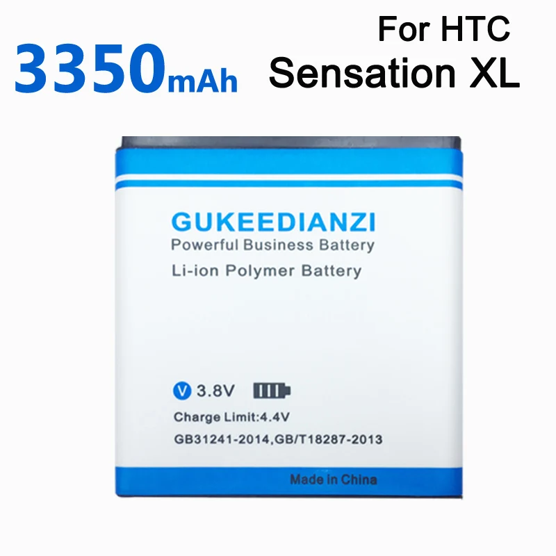 Сменный аккумулятор GUKEEDIANZI BI39100 3350 мАч для HTC Sensation XL X315E Titan X310E G21 / G20 Rhyme S510b Bliss |