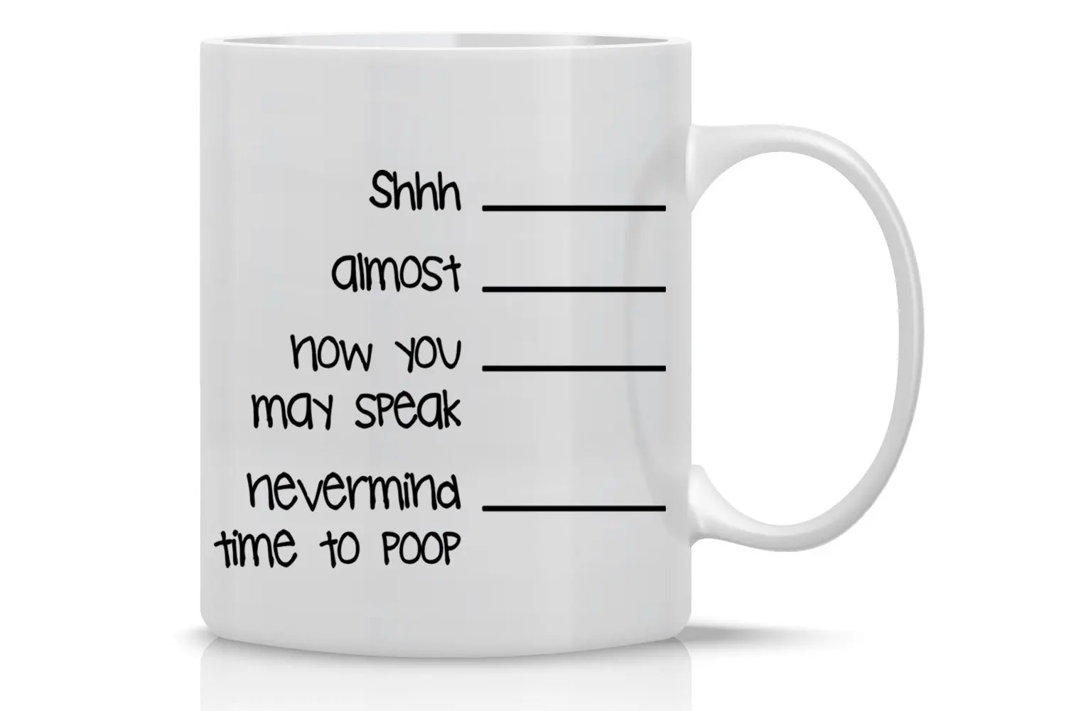 

Shh. Nevermind, Time to Poop Mug - Funny Poop Mug - 11OZ Coffee Mug - Mugs For men