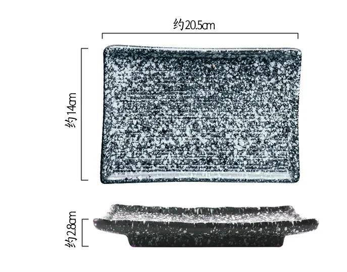 Прямоугольная тарелка прямоугольная керамическая тарелка для закуски японская тарелка для суши тарелка для столовых приборов тарелка для десерта