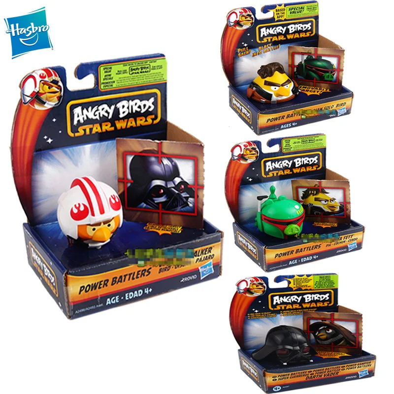

Genuine Hasbro Angry Birds Star Wars Black Samurai Bad Piggies Pull Back Car Model Toys Boy Children Christmas Birthday Gift