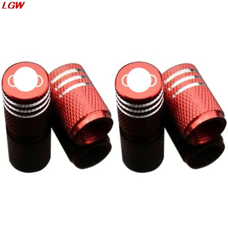 

4pcs for audi car tire valve cover metal tire air valve cap valve cap for audi general Red black blue gray colour