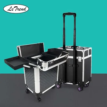 

LeTrend Multifunction Medical Rolling Luggage Spinner Cosmetic case High capacity Suitcase Wheels Cabin Trolley tool Travel Bag