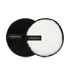 2шт чистый хлопок Мягкий косметический макияж для лица спонж для снятия красивый круглый пудра для тела слоеный макияж основа губка сухое использование