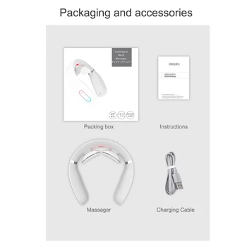 

Back and Neck Massager Voice Broadcast Cervical TractionTherapy Massage Rechargeable Electric Pulse Stimulator Heating Function