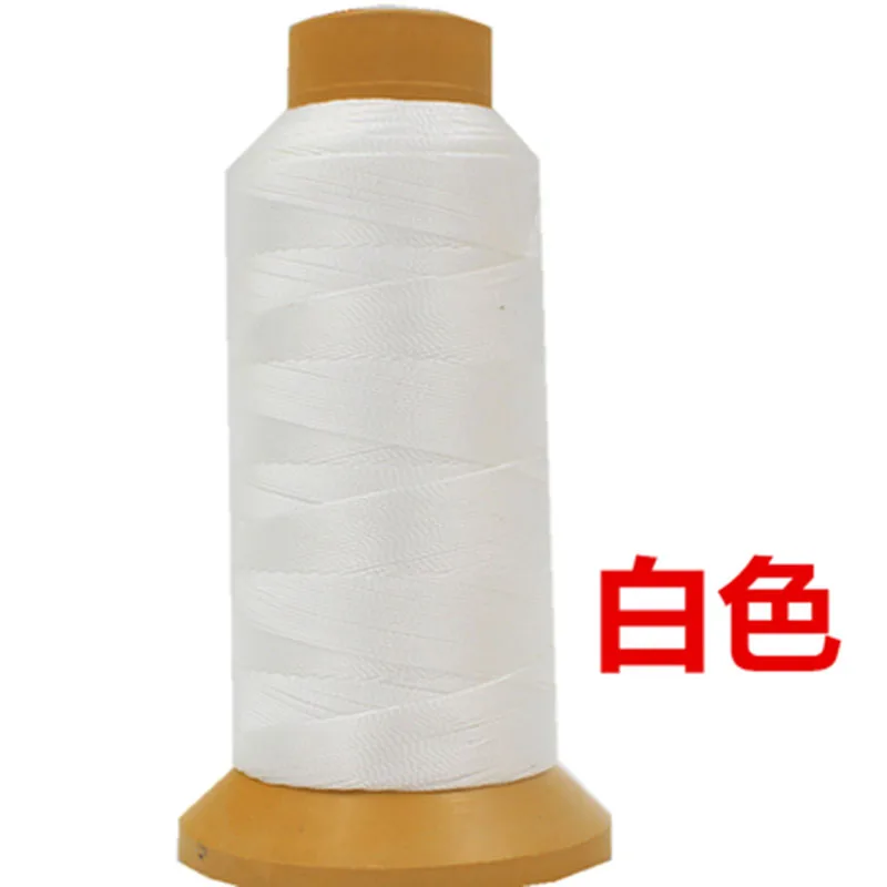 white 2 rolls 210D высокая прочность толстая нейлоновая швейная нить для швейной машины кожаный диван Холст Джинсы Брюки diy аксессуары 21colors1395 - Цвет: white 2 rolls