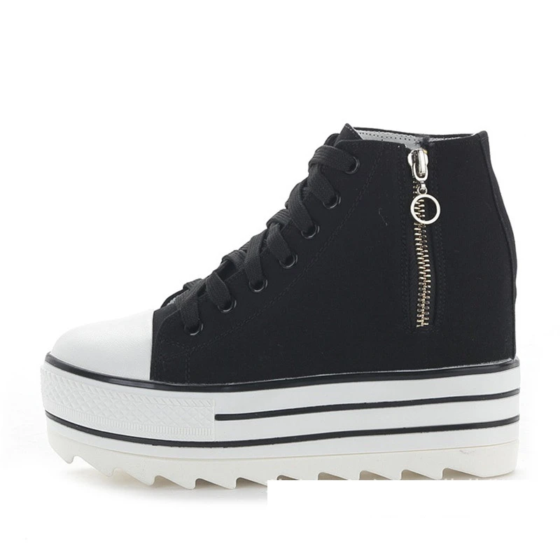 women's high top zipper sneakers
