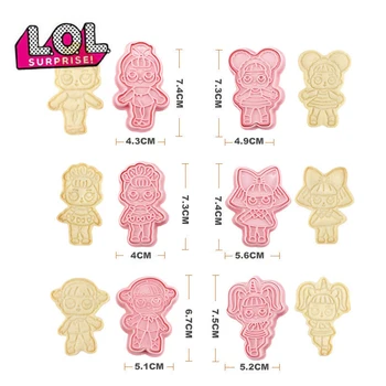 

6pcs A Set LOL Surprise Doll Cookie Cutter Kitchen Tool Cute Cartoon Cookie Mold Party Decorations Cake