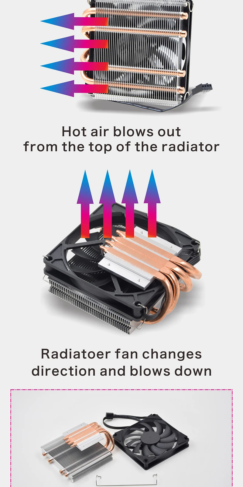 altura, computador, caso, ventilador de refrigeração para