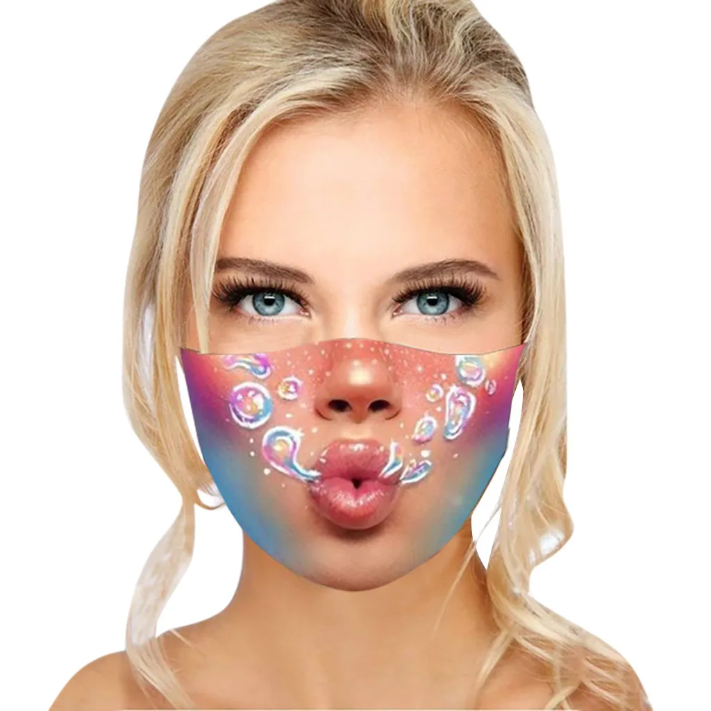 3d Creative Printing masque Mouth Funny Adlult Protection  Reusable  Mascherina mascarilla Monder Scarf Halloween Cosplay MasK quick and easy halloween costumes