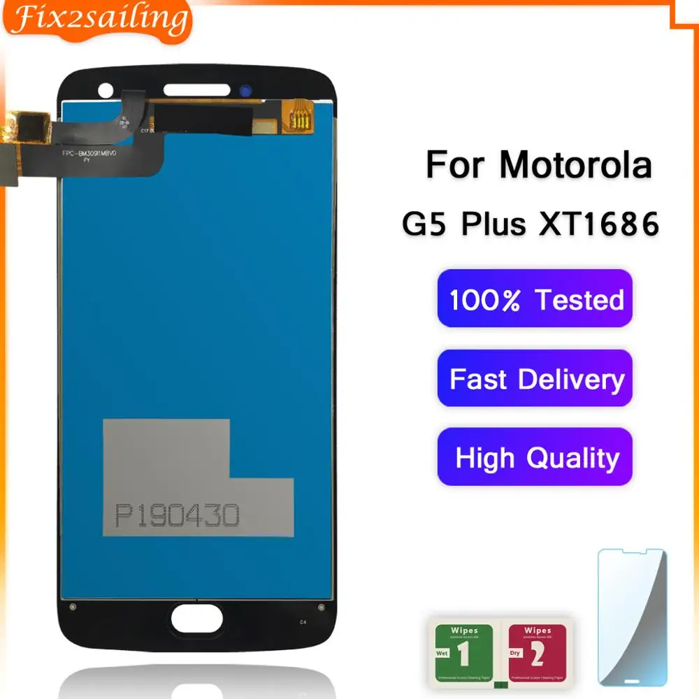 ЖК-дисплей для Motorola MOTO G5 Plus XT1686 XT1681 XT1683 сенсорный ЖК-экран дигитайзер стекло в