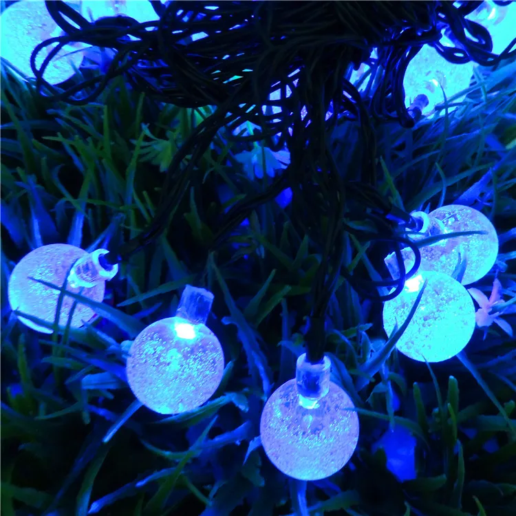 SZYOUMY 60 светодиодный хрустальный шар струнные светильники, лампа с солнечной батареей наружная гирлянда светильник сказочные лампы Рождественские Свадебные украшения