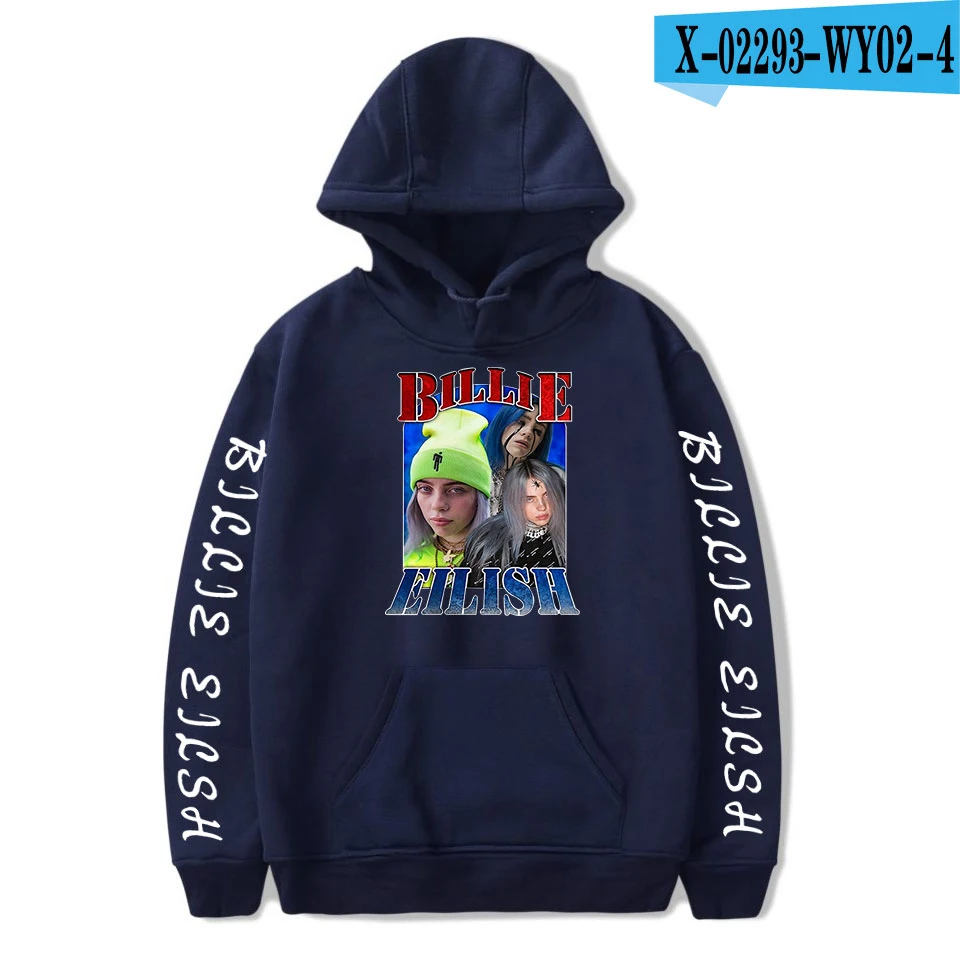 As picture Новая популярная модная Толстовка Billie Eilish, женская и Мужская толстовка, пуловер на осень и зиму для мальчиков и девочек, удобное белое пальто - Цвет: As picture