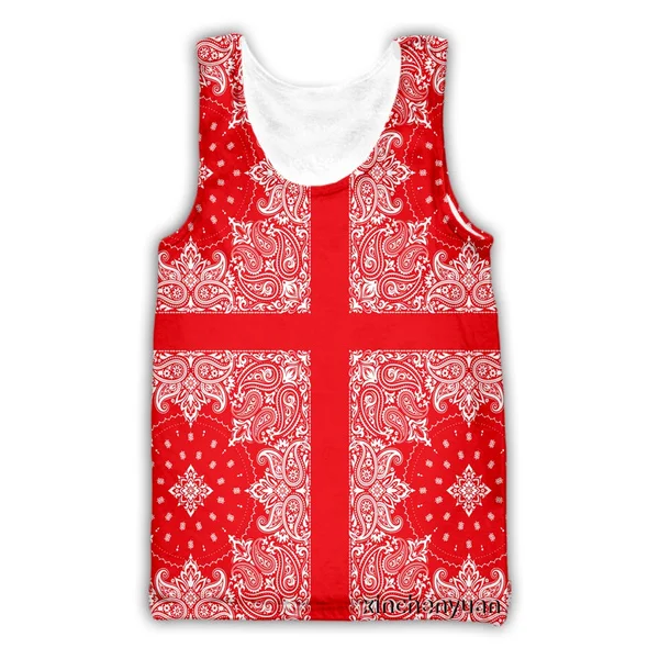

Blood Gang Bandana 3D Print Causal Clothing New Fashion Men Women Vest Size S-5XL mesh top
