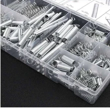 Metal de Aço Assorted Com Acessórios Caixa de Armazenamento de Extensão E Compressão Bobina Primavera Conjunto de Ferramentas de Hardware Portátil 200 pçs/lote