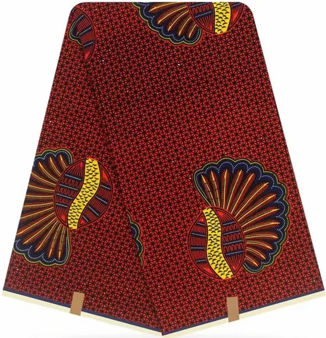 Африканская ткань Африканская вощеная ткань принтом Анкара ткань для Пэчворк батик тиссу воск 6 ярдов хлопок ткань для платья DF-S21 - Цвет: 7