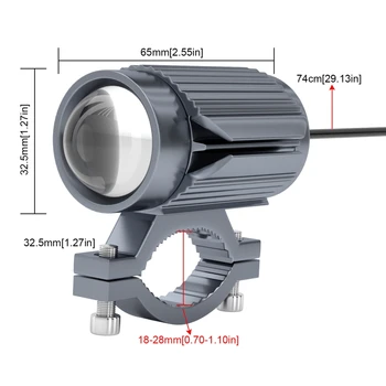 

Super Bright Motorcycle LED Headlight Lens Spotlight Two-Color Headlight Car ATV Y98C