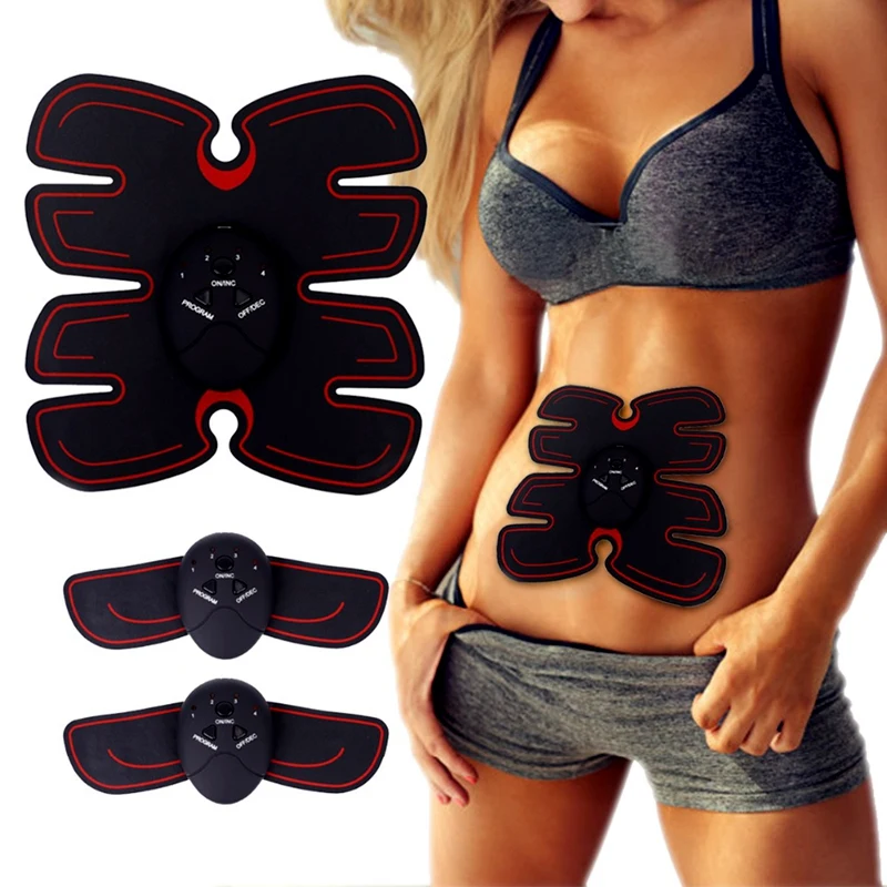 Fitness ABS Stimulator Ultimate Muscle Toner EMS Abdominal Toning Belt for Men and Women Building Body with Gel Stickers | Спорт и