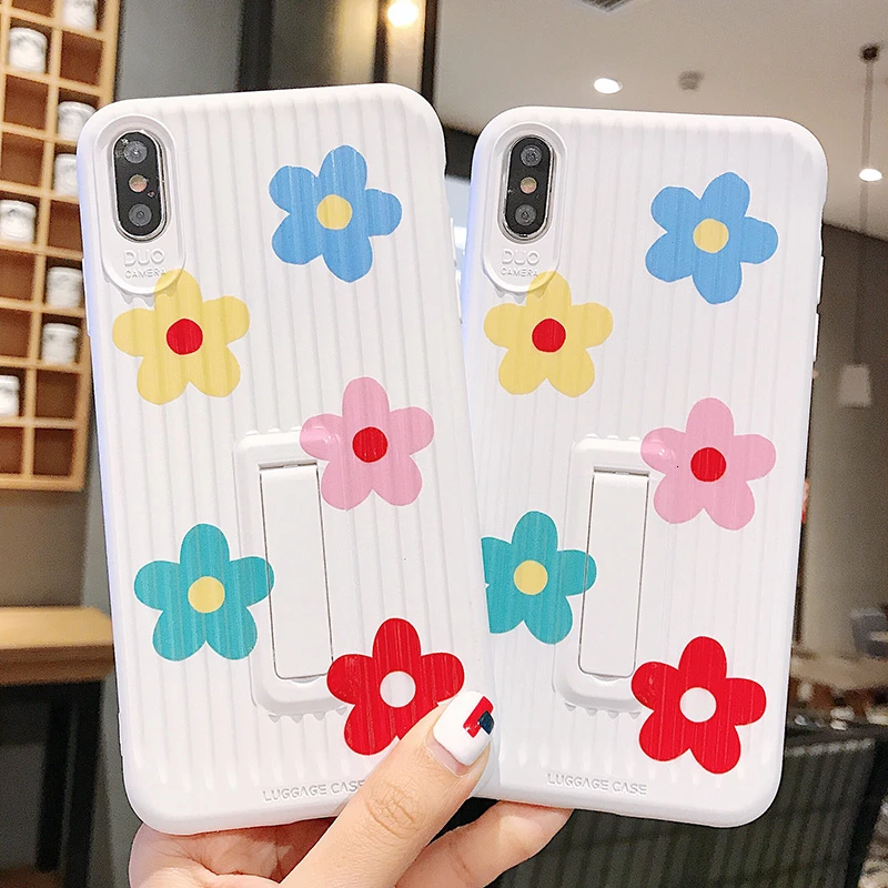 

Cute Flower Case for iPhone 7 8 6 6S Plus IG Lovely Floral Chic Girly Soft Silicone Case for iPhone XR X XS Max Cover Lady Girl