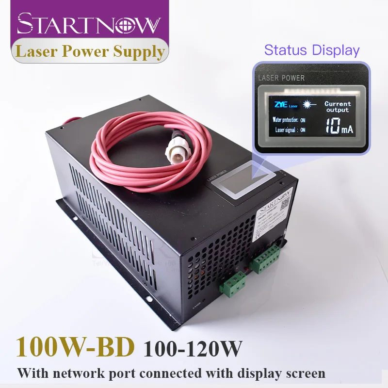 Startnow 100W-BD 100W CO2 Laser Power Supply 120W With Display Screen 110W PU MYJG-100 For Laser Engraving Cutting Machine Parts