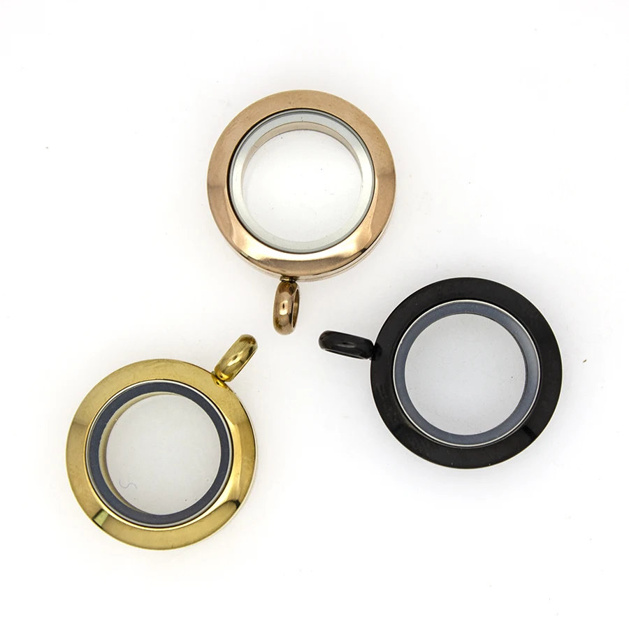 1p 20 мм живое плавающее стекло шармы на память медальон из нержавеющей стали