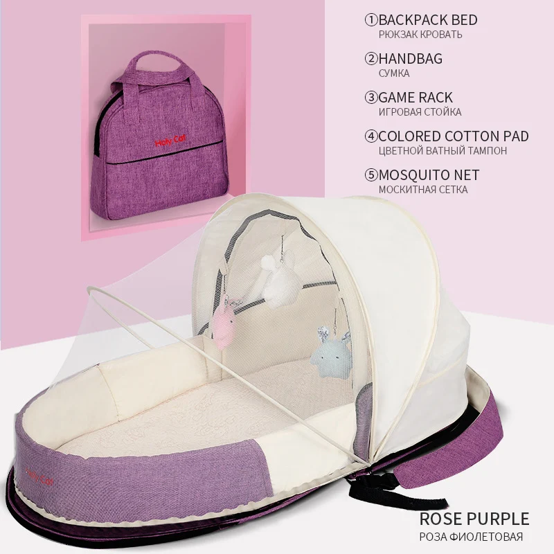 Knapzak Bed Draagbare Opslag Draagbare Mama Zak Outdoor Muskietennetten Vouw Knapzak Bed Draagbare Opslag Draagbare Mama Zak Outdoor Muskietennetten Vouw