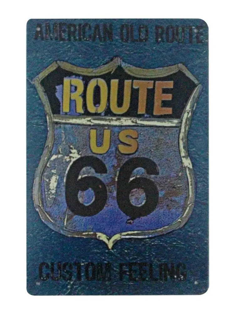 affordable art prints American old route US 66 custom feeling sign | Дом и сад