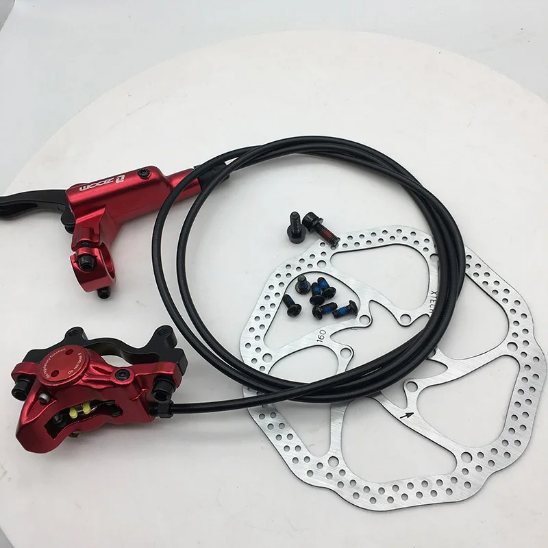 Zoom HB-875 тормоз велосипед mtb Гидравлический дисковый тормоз набор зажим горный велосипед тормоз лучше, чем M395 M447 - Цвет: red rear w rotor