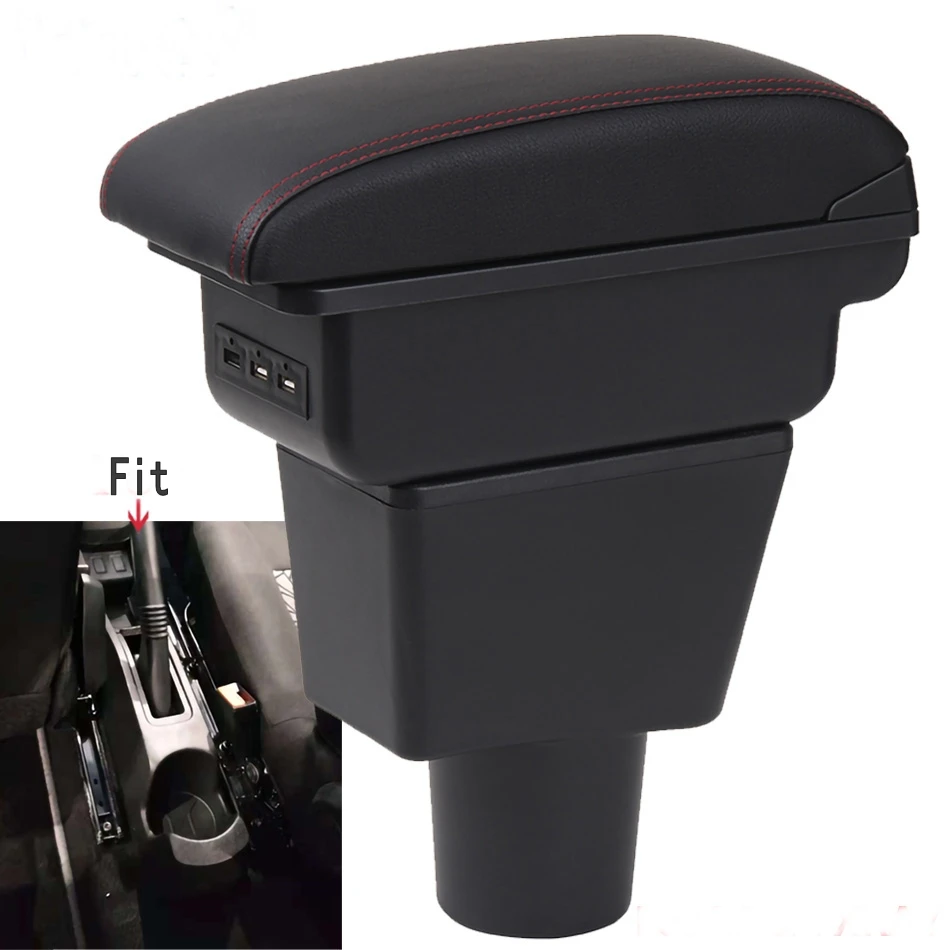 

For Lada Xray Armrest Box Car Center Console Storage Space Case Elbow Rest with Cup Holder USB Interface