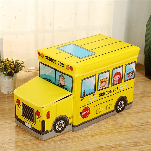 Creative Cartoon Car Storage Box Fold Toy Storage Basket Children Storage Bin