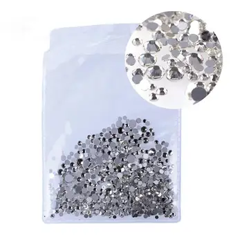 

Mix Sizes 1440PCS/Pack Crystal Clear AB Non Hotfix Rhinestones Nail Rhinestones Decoration For Nails Gems 3D Nail Art Flatb I7M9