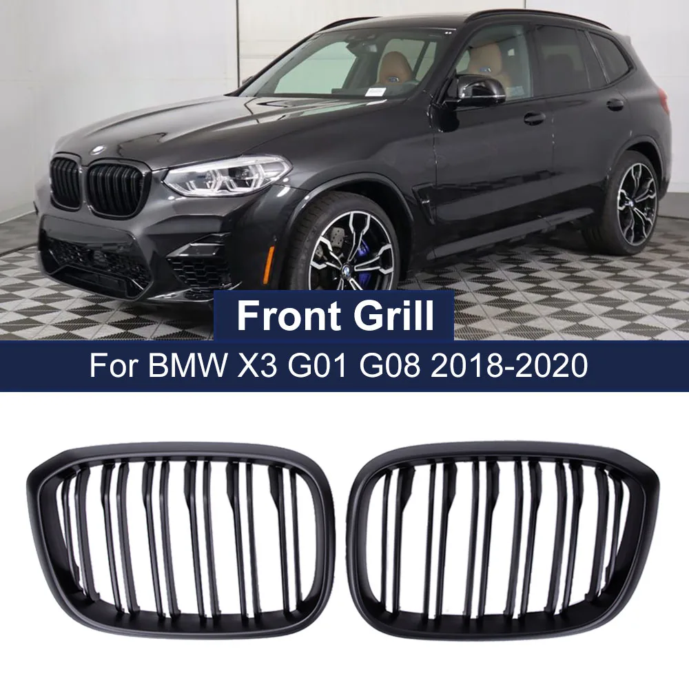 1 paar Dual Lamellen Front Niere Grill Für BMW 3 4 X3 X4 G01 G02