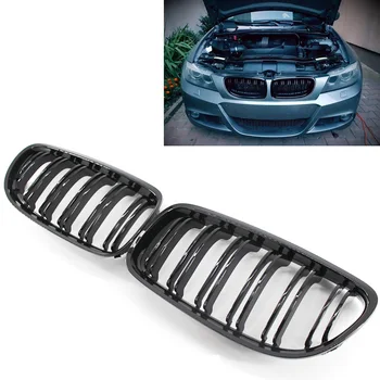 

Decal Grille Cover Clips Trim 2pcs For BMW 3 Series 2009-2011 Set Auto Front