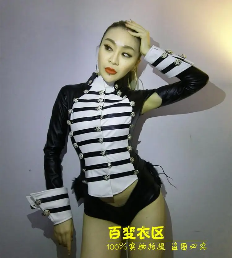 Ds платье для выступлений новое женское певица для ночного клуба, бара, DJ Джаз платье для выступлений на сцене ведущее танцевальное платье кожаное Повседневное платье