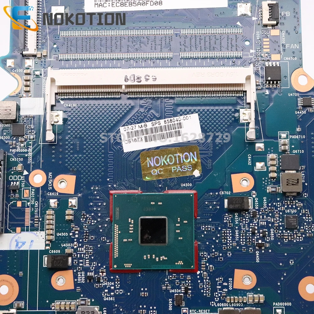 NOKOTION 858040-001 858040-501 Материнская плата для HP 14-AM Материнская плата ноутбука 6050A2823301-MB-A01 SR2KN N3060 Процессор DDR3 протестированы