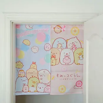 

New Fashion Anime Sumikko Gurashi Corner Bio Door Curtain Decoration Home Textile Cute Cartoon Half Curtains For Bedroom Kitchen