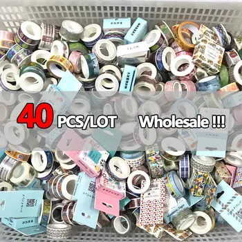 

40 PCS/LOT Random Washi Tapes Wholesale Masking Tape Adhesive paper for journal diary Stationeri School supplies Kawaii sticker