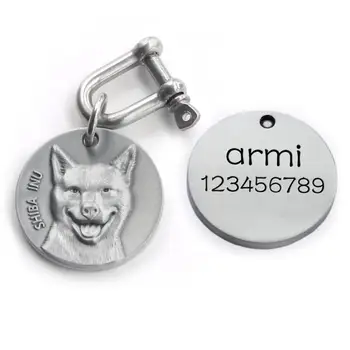 

Engraving Dog ID Tag High Quality Copper-nickel 6211007 Prevent Pet From Losing ID Tags Derman Shepherd, Bully Pitbull...