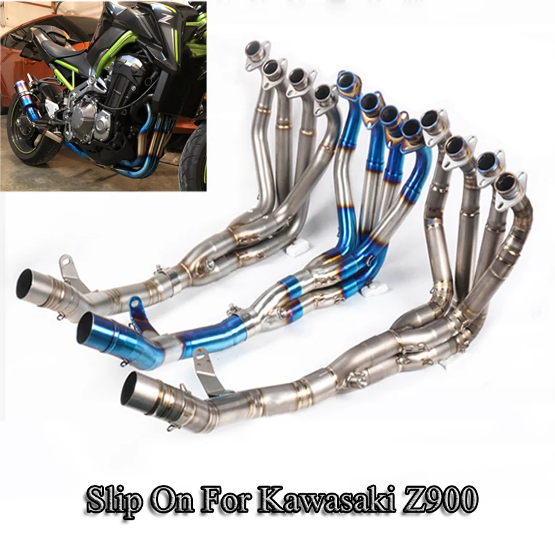 For kawasaki Z900 Motorcycle Exhaust System Front Link Pipe 51mm Exhaust Muffler Stainless Steel Tube Slip On Motorbike Escape For kawasaki Z900 Motorcycle Exhaust System Front Link Pipe 51mm Exhaust Muffler Stainless Steel Tube Slip On Motorbike Escape