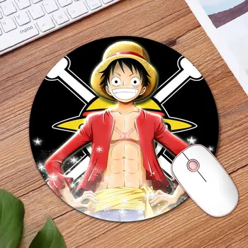 

High Quality Monkey D Luffy One Piece Round Mouse Pad Computer Game Pad Non-slip Mause Mice Mat