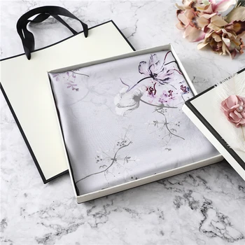 

Elegant Silk Women Scarf Winter Warm Pashmina Shawls Lady Wraps Floral Print Female Scarves Stole 2020 Fashion
