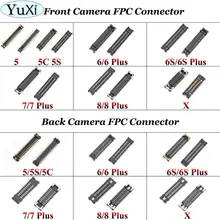 YuXi для iPhone 5 Φ 5C 6 6s 6SP 7 8 plus X задняя Передняя камера гибкий кабель FPC