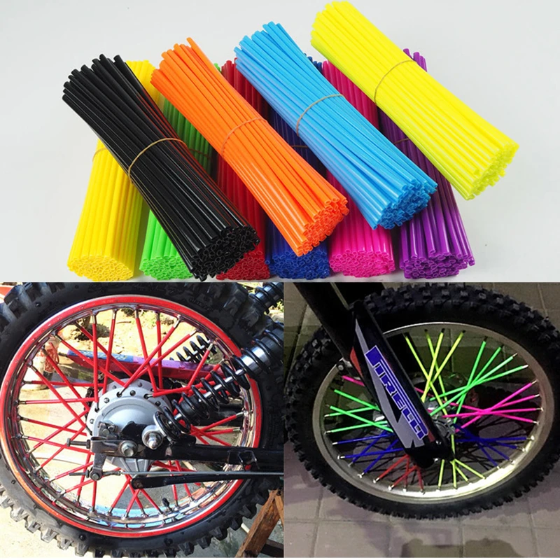 Protector de rueda de bicicleta, cubiertas coloridas para llantas de Motocross, Kit envolturas de protección bicicleta de carretera, accesorios para bicicleta de montaña, 72 unids/paquete| | - AliExpress