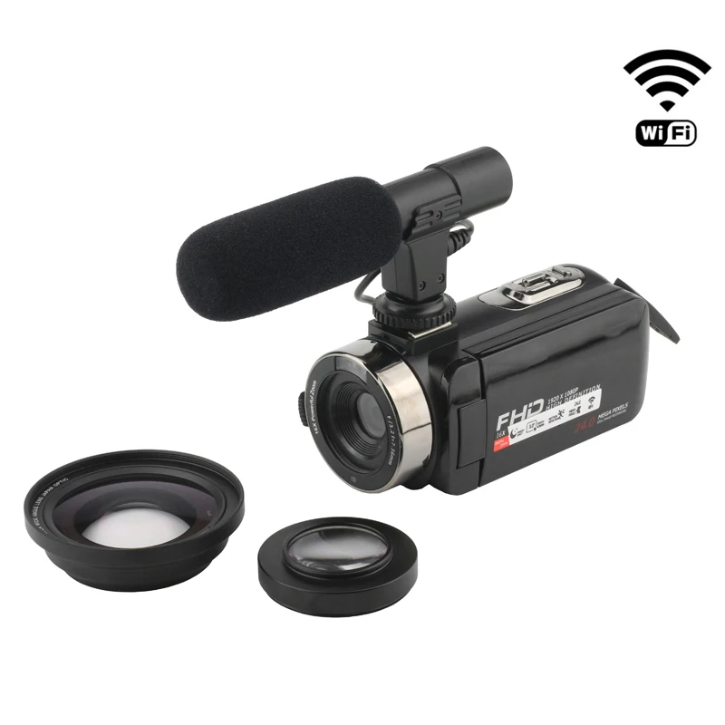 Видеокамера Wifi 1080P Full Hd Портативная Цифровая видеокамера 16X цифровой зум 3,0 дюймов ЖКД видеокамера с экраном