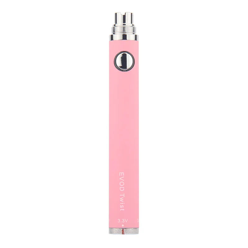 Evod Twist VV батарея с USB зарядным устройством переменное напряжение 1100mah электронная сигарета 3,2 V-4,8 V регулируемая ручка vape 510 испаритель - Цвет: Розовый