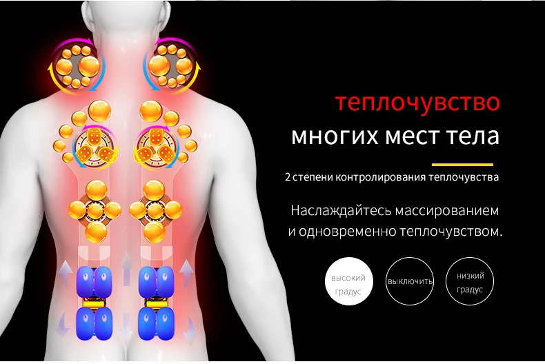 JinKaiRui Вибрирующая электрическая шейка шеи спины тела подушка массажное кресло массажный стимулятор мышц с нагревательным устройством