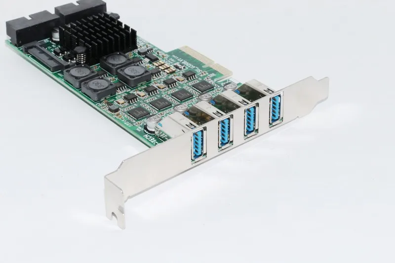 USB 3,0 PCI-E Плата расширения рейзер 8 портов USB3.0 PCI Express карта 19 Pin USB 3,0 адаптер SATA разъемы питания для серверной камеры